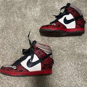 Nike Sky Hi Kira Smith Doernbecher Alice in Wonderland wedge sneakers